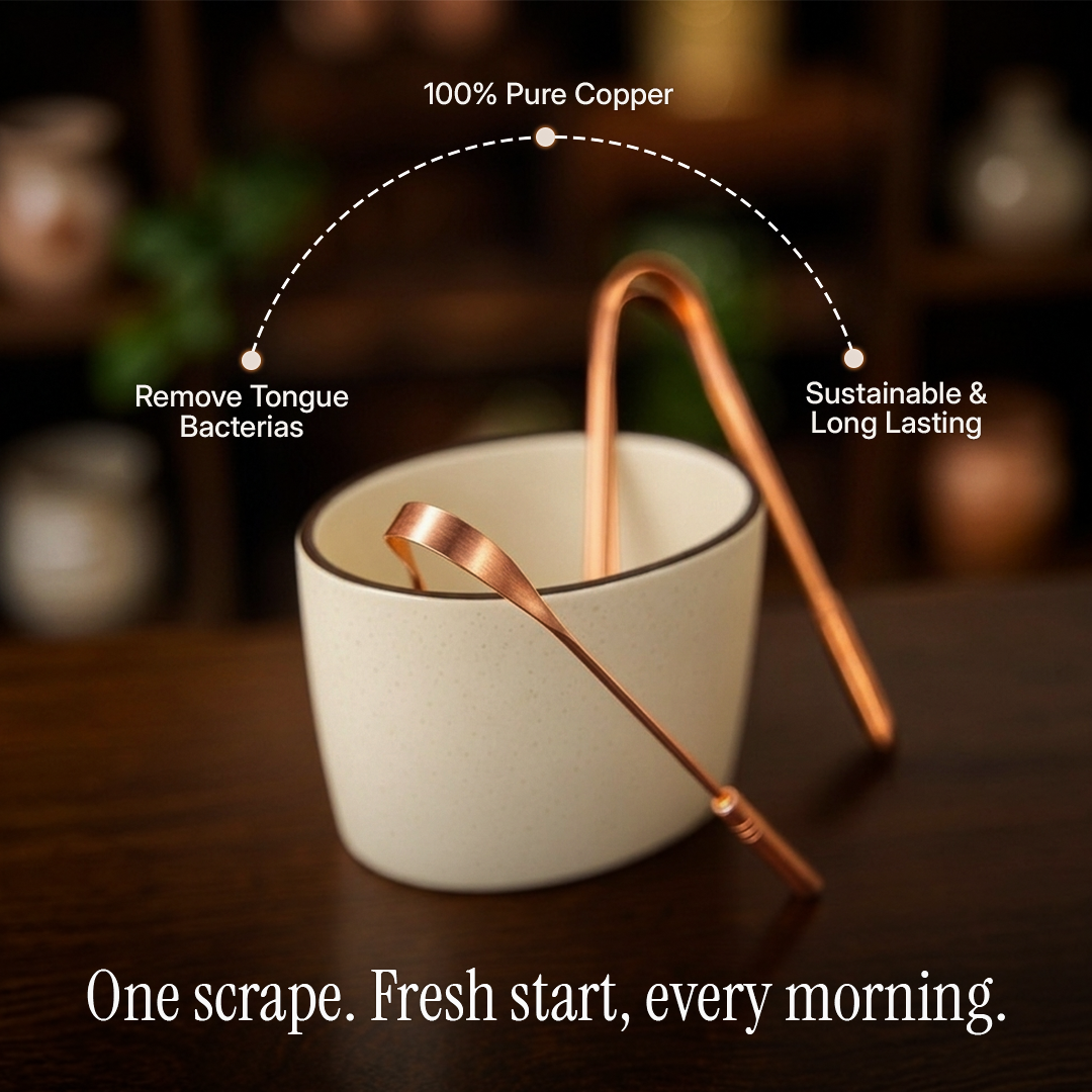 Pure Copper Ayurvedic Tongue Scraper