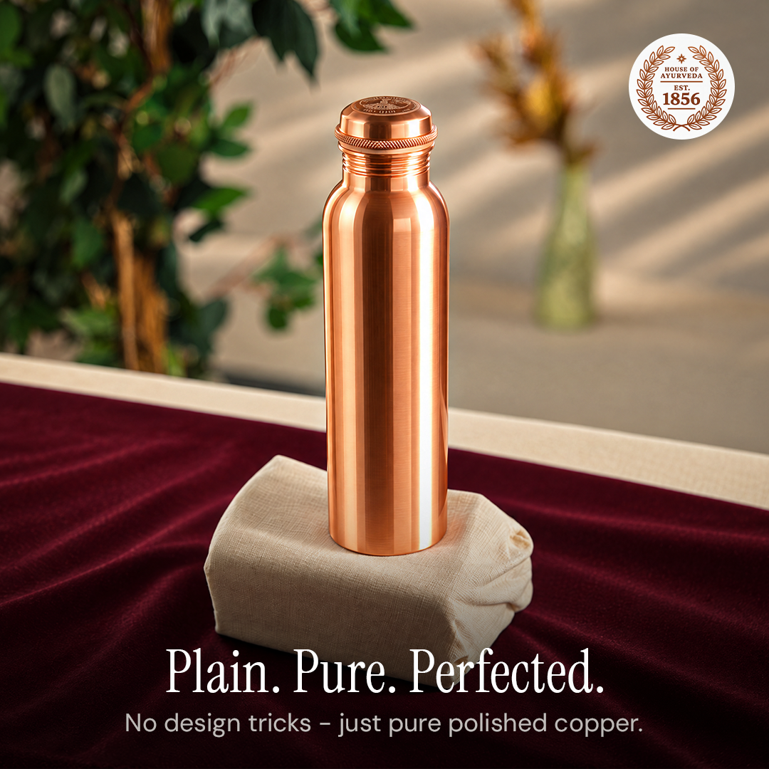 Special Edition Plain Copper Water Bottle | Smooth Matte Finish for Pure Hydration