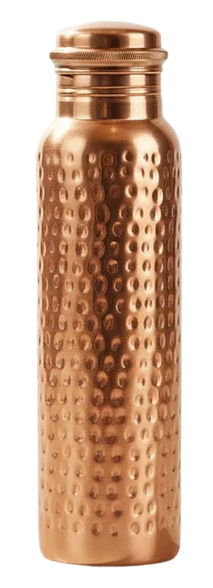 Certified Ayurveda® Pure Copper Water Bottle V2 Hand-Hammered Edition